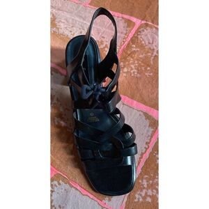 VTG EPS! Black Leather Sandals